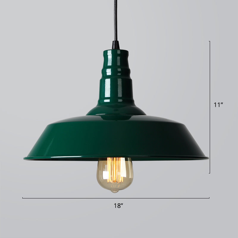 Iron Industrial Pendant Light for Barn Restaurant with 1-Light Fixture