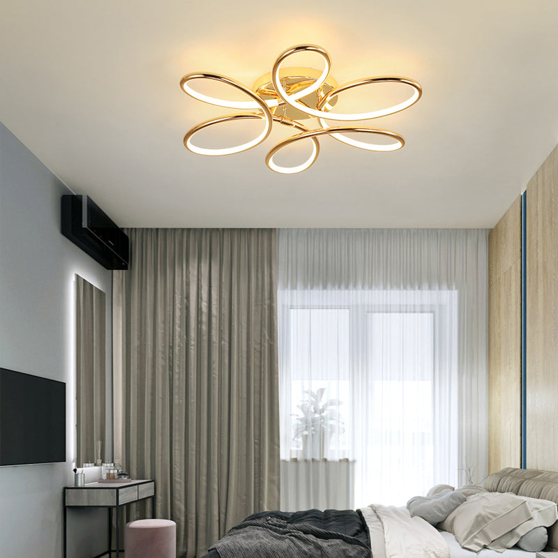 Gold Flower Led Flush Mount Ceiling Light - Simplicity Meets Elegance