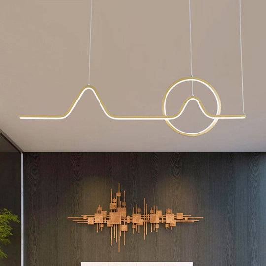 Sunrise Mountains Pendant Island Light - Artistic Scenery For Modern Dining Room