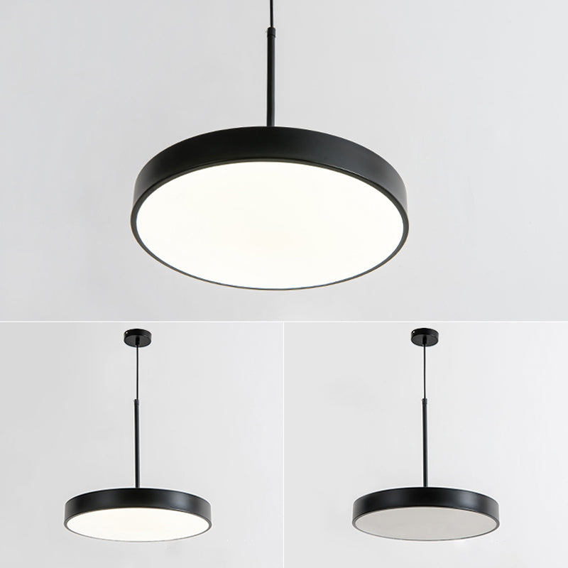 Led Minimalist Circular Pendant Ceiling Light With Acrylic Shade For Dining Room