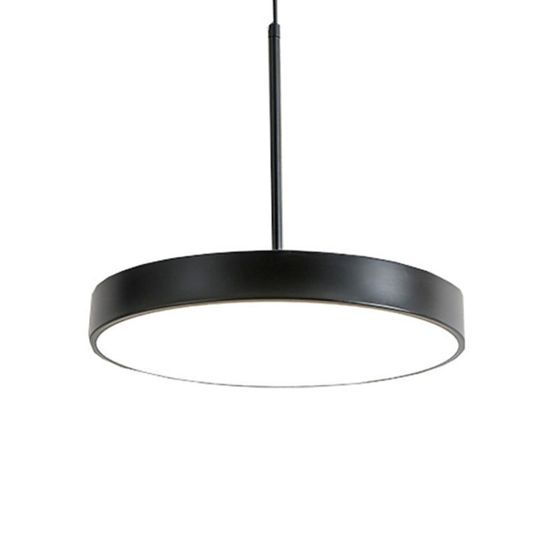 Led Minimalist Circular Pendant Ceiling Light With Acrylic Shade For Dining Room