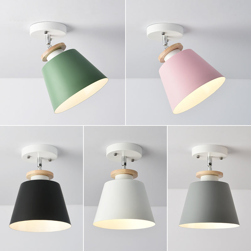 Macaron Metal Corridor Ceiling Flush Light - Adjustable Semi Flush Mount Lighting