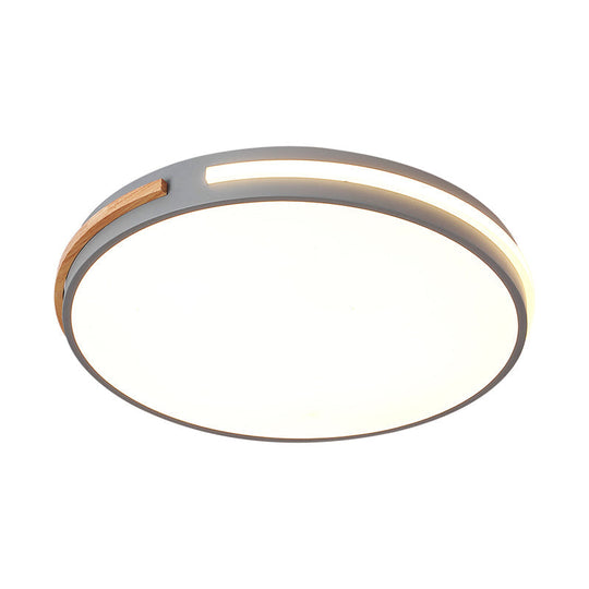 Minimalist LED Flush Mount Ceiling Light with Round Acrylic Shade - Bedroom Lighting Fixture