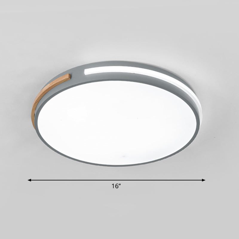 Minimalist LED Flush Mount Ceiling Light with Round Acrylic Shade - Bedroom Lighting Fixture