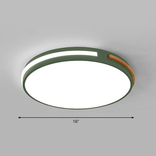 Minimalist LED Flush Mount Ceiling Light with Round Acrylic Shade - Bedroom Lighting Fixture