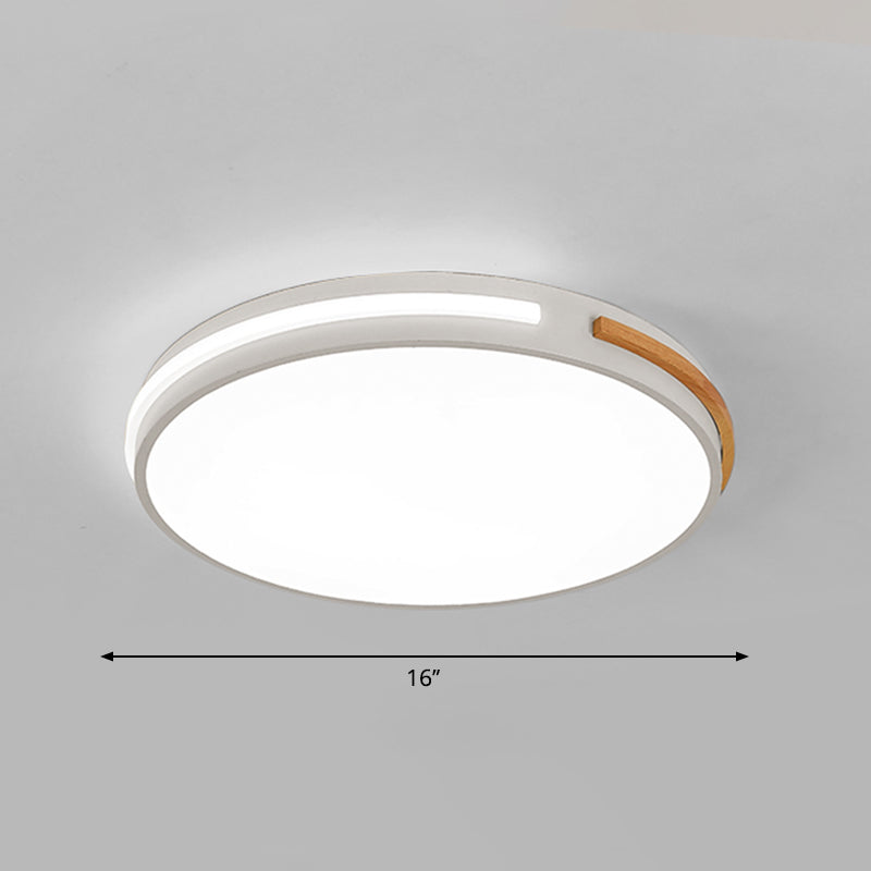 Minimalist LED Flush Mount Ceiling Light with Round Acrylic Shade - Bedroom Lighting Fixture