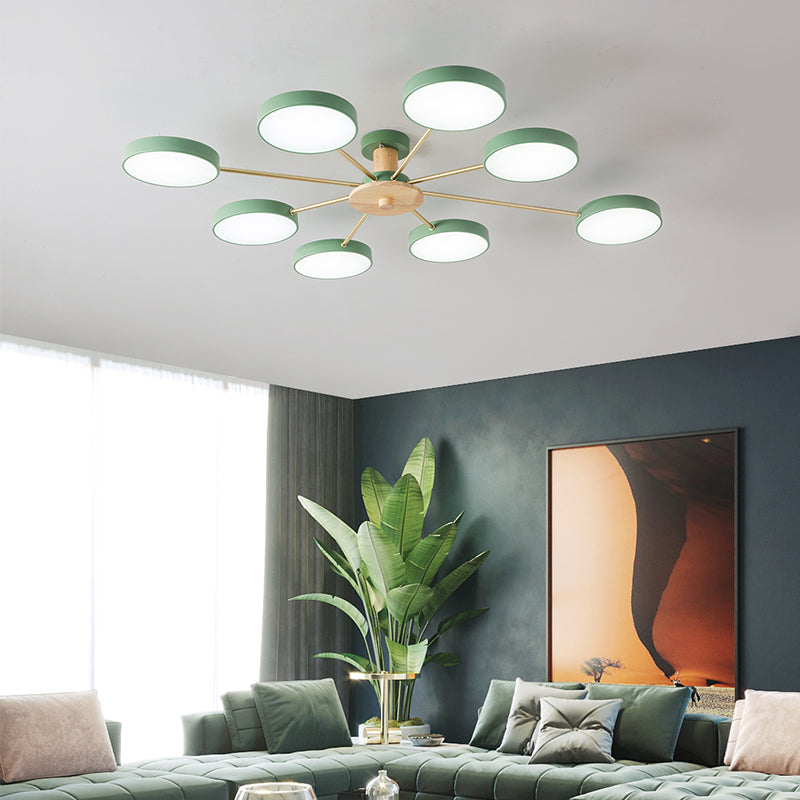 Sleek Led Ceiling Light: Minimalistic Molecule Design | Acrylic Living Room Chandelier