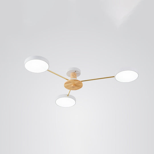 Sleek LED Ceiling Light: Minimalistic Molecule Design | Acrylic | Living Room Chandelier