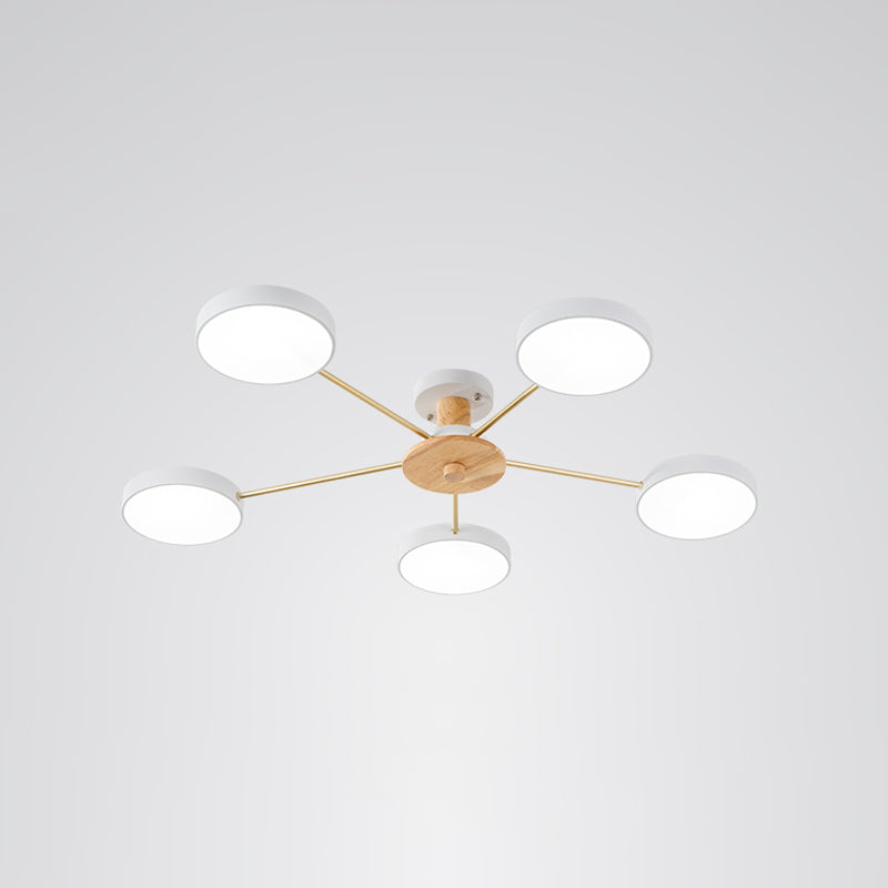 Sleek LED Ceiling Light: Minimalistic Molecule Design | Acrylic | Living Room Chandelier