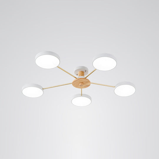 Sleek LED Ceiling Light: Minimalistic Molecule Design | Acrylic | Living Room Chandelier