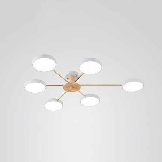 Sleek LED Ceiling Light: Minimalistic Molecule Design | Acrylic | Living Room Chandelier