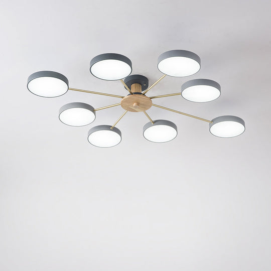 Sleek LED Ceiling Light: Minimalistic Molecule Design | Acrylic | Living Room Chandelier