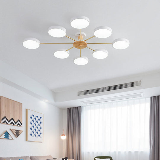 Sleek LED Ceiling Light: Minimalistic Molecule Design | Acrylic | Living Room Chandelier