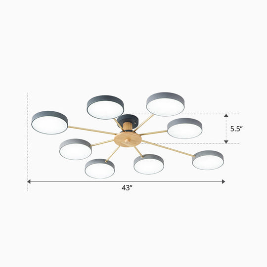 Sleek LED Ceiling Light: Minimalistic Molecule Design | Acrylic | Living Room Chandelier