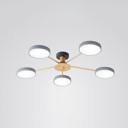 Sleek LED Ceiling Light: Minimalistic Molecule Design | Acrylic | Living Room Chandelier