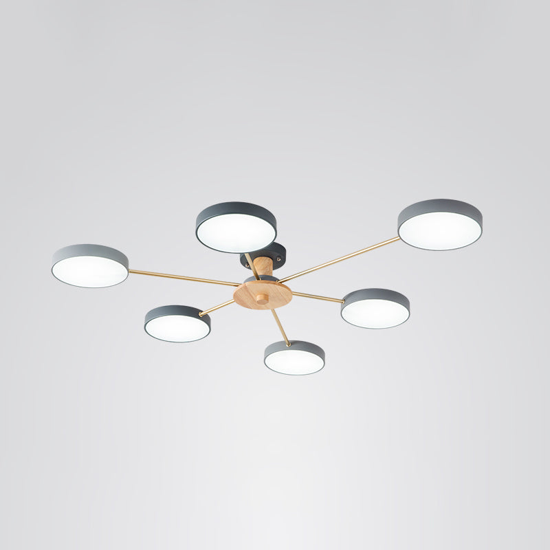 Sleek LED Ceiling Light: Minimalistic Molecule Design | Acrylic | Living Room Chandelier