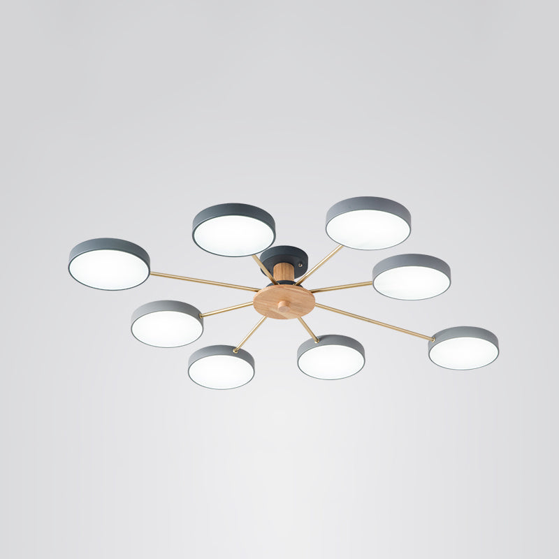 Sleek LED Ceiling Light: Minimalistic Molecule Design | Acrylic | Living Room Chandelier