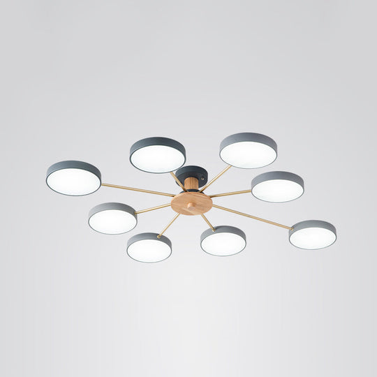 Sleek LED Ceiling Light: Minimalistic Molecule Design | Acrylic | Living Room Chandelier