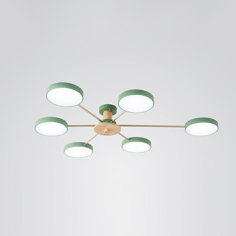 Sleek LED Ceiling Light: Minimalistic Molecule Design | Acrylic | Living Room Chandelier