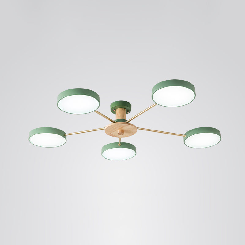 Sleek LED Ceiling Light: Minimalistic Molecule Design | Acrylic | Living Room Chandelier