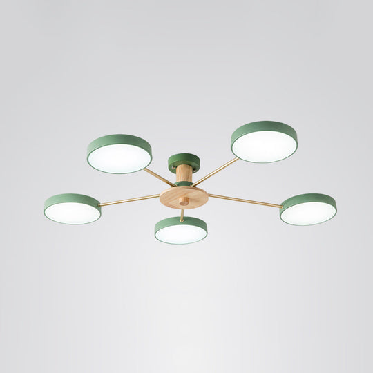 Sleek LED Ceiling Light: Minimalistic Molecule Design | Acrylic | Living Room Chandelier