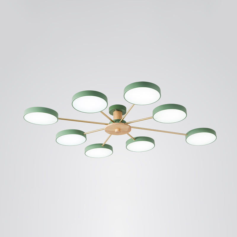 Sleek LED Ceiling Light: Minimalistic Molecule Design | Acrylic | Living Room Chandelier