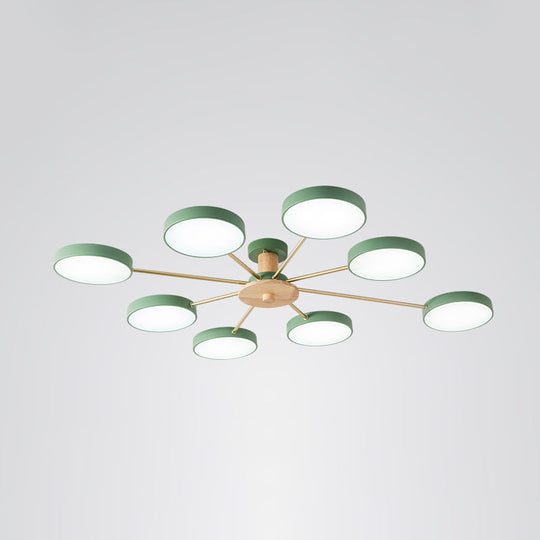 Sleek LED Ceiling Light: Minimalistic Molecule Design | Acrylic | Living Room Chandelier