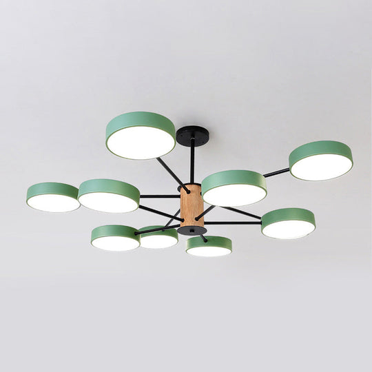 Modern Led Nordic Branch Chandelier - Acrylic Living Room Ceiling Light 10 / Green