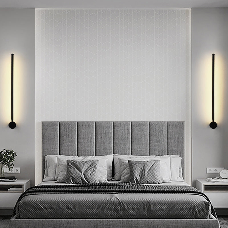 Swivel Stick Wall Sconce - Minimalist Metal Bedside Led Light