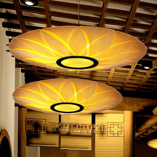 Wooden Plant Restaurant Pendant Lighting Fixture Stylish Ceiling Suspension Lamp For Decor