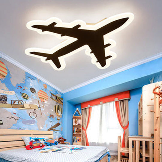 Kids White LED Acrylic Flushmount Ceiling Light for Bedroom - Surface Mount Lighting Fixture