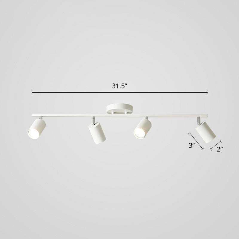 Modern Metal Tube Track Lamp - Ceiling Spotlight For Clothing Store 4 / White