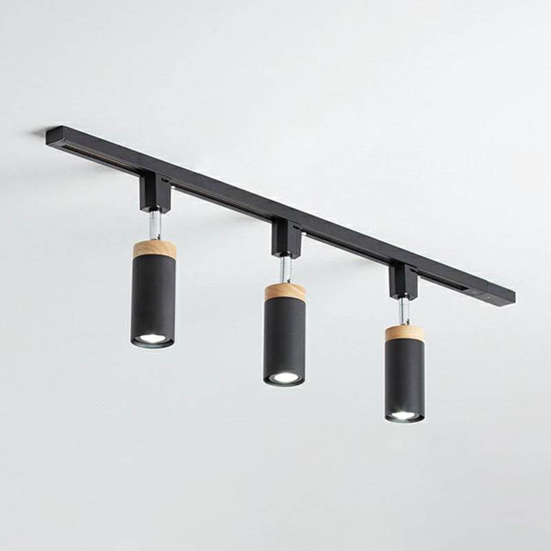 Modern Tubular Track Light For Commercial Use - Metal Spotlight With Semi-Mount Ceiling Design 3 /