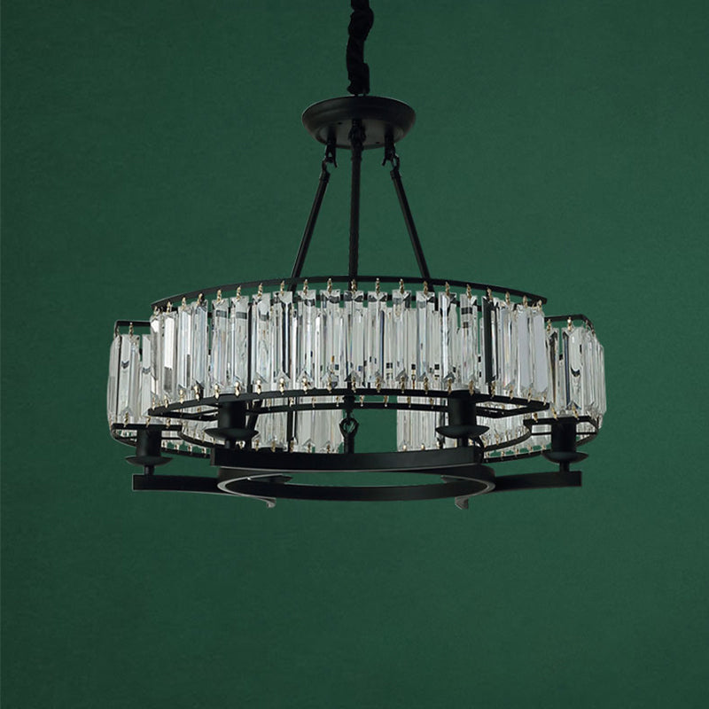 Contemporary Loop Chandelier With Crystal Prism Pendant Lighting - Ideal For Living Room