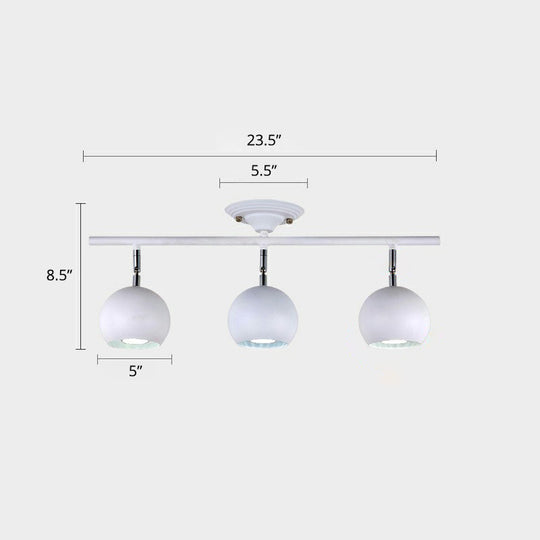 Nordic Metal Dome Restaurant Ceiling Light Fixture - Semi Flush Mount Track Lighting