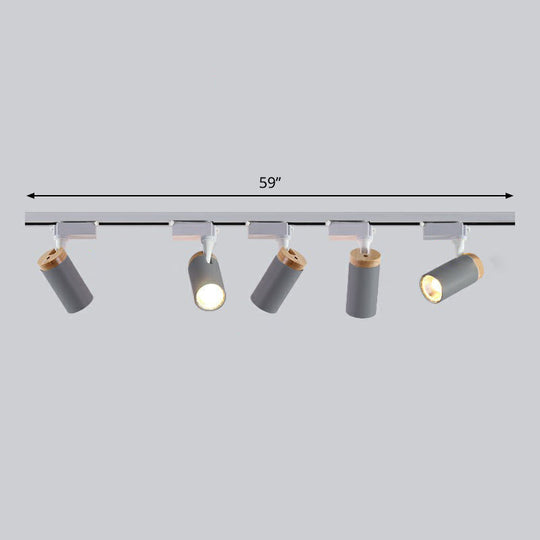 Minimalist Metal LED Track Lamp - Tube Shape for Bedroom Ceiling Lighting