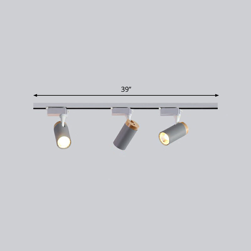 Minimalist Metal LED Track Lamp - Tube Shape for Bedroom Ceiling Lighting