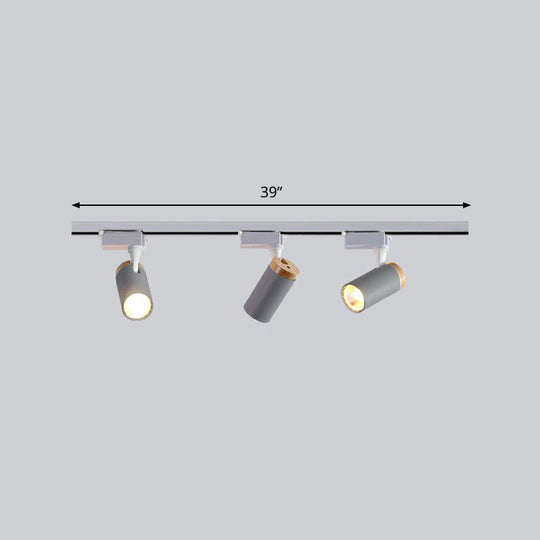 Minimalist Metal LED Track Lamp - Tube Shape for Bedroom Ceiling Lighting