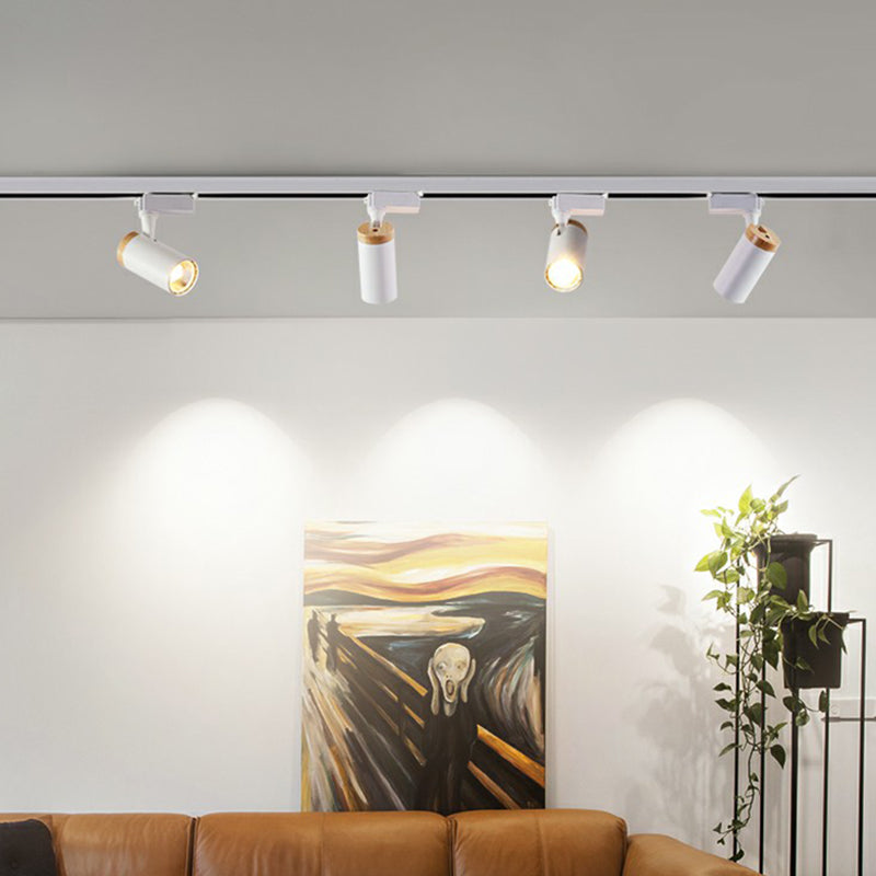 Minimalist Metal LED Track Lamp - Tube Shape for Bedroom Ceiling Lighting