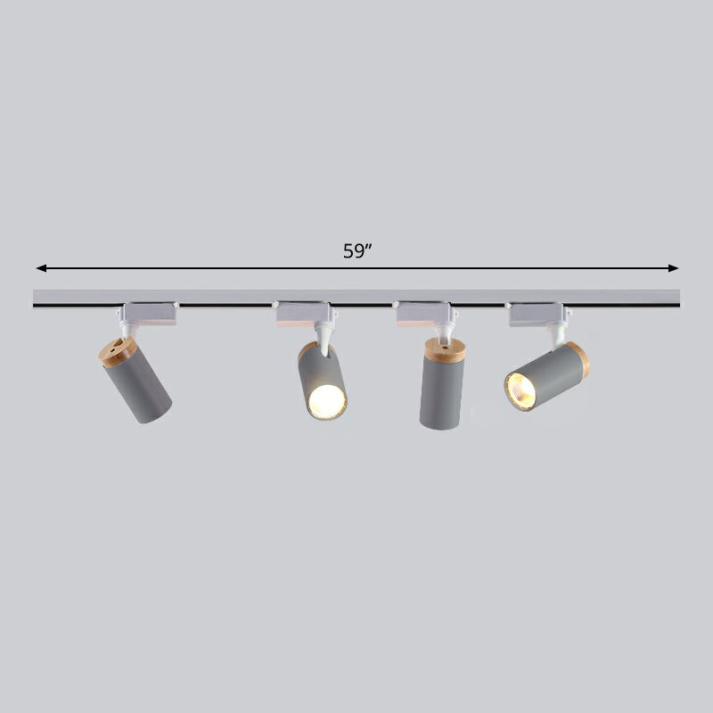 Minimalist Metal LED Track Lamp - Tube Shape for Bedroom Ceiling Lighting