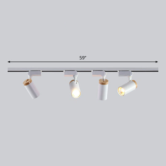 Minimalist Metal LED Track Lamp - Tube Shape for Bedroom Ceiling Lighting