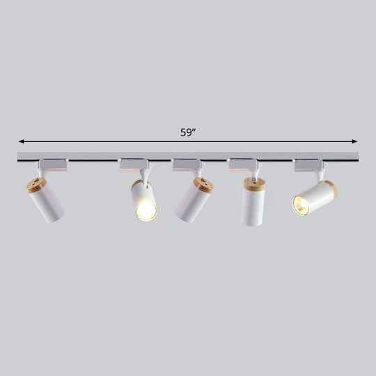 Minimalist Metal LED Track Lamp - Tube Shape for Bedroom Ceiling Lighting