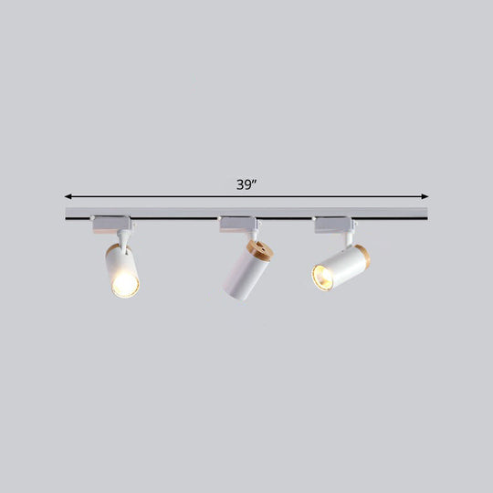 Minimalist Metal LED Track Lamp - Tube Shape for Bedroom Ceiling Lighting