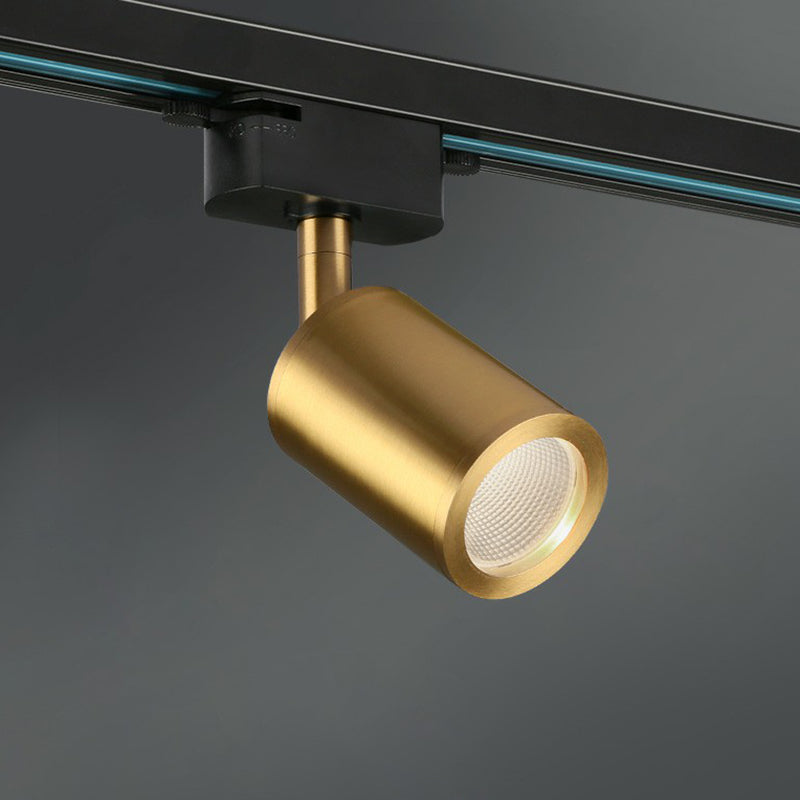 LED Tube Spotlight Track Lighting - Postmodern Metal Black & Gold Semi-Flush Ceiling Light