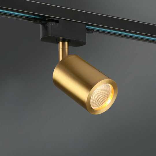 LED Tube Spotlight Track Lighting - Postmodern Metal Black & Gold Semi-Flush Ceiling Light