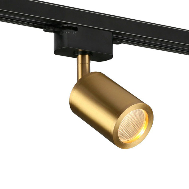 LED Tube Spotlight Track Lighting - Postmodern Metal Black & Gold Semi-Flush Ceiling Light