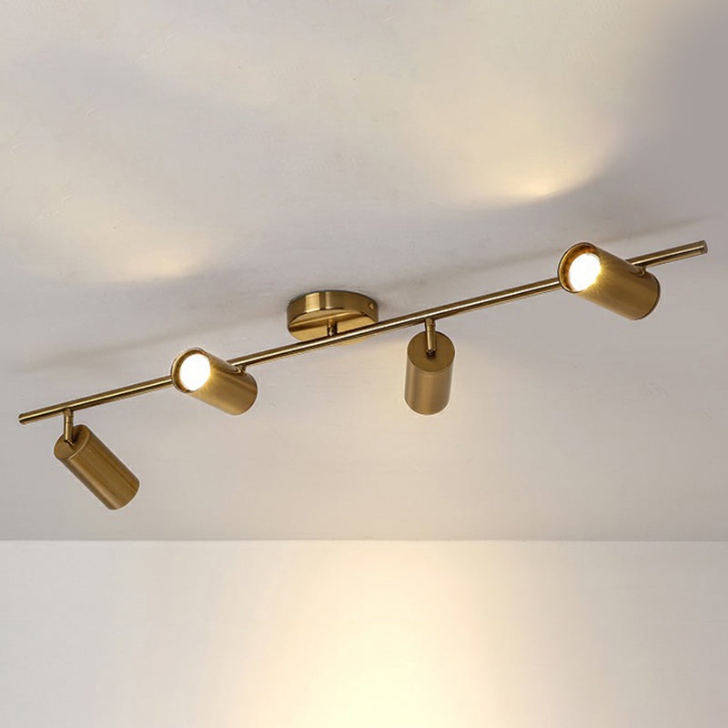 Modern LED Flush Mount Gold Plated Spotlight with Metal Shade