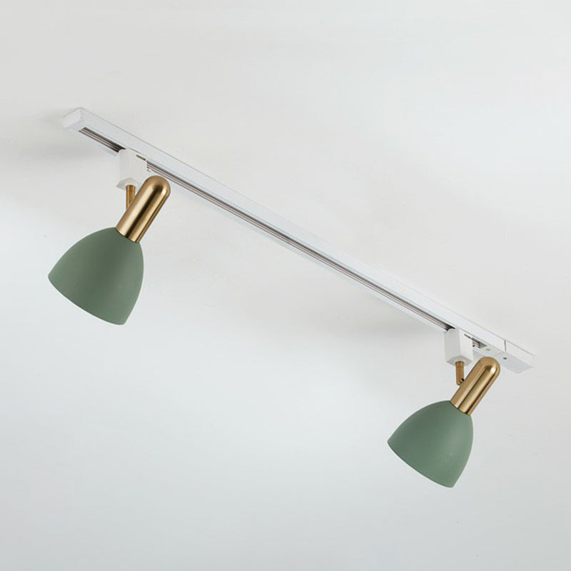 Sleek Macaron Style Metal Semi Flush Tracklight Spotlight - Perfect for Living Room