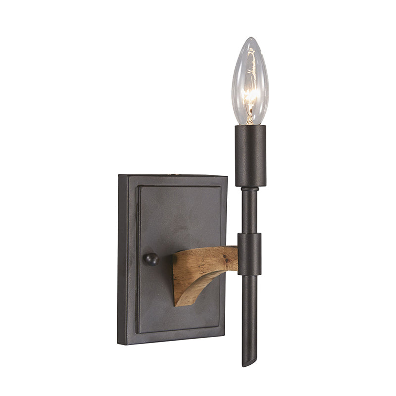 Retro Black Metal Wall Sconce - Head Candle/Cone Lighting- Mounted Light With/Without Shade