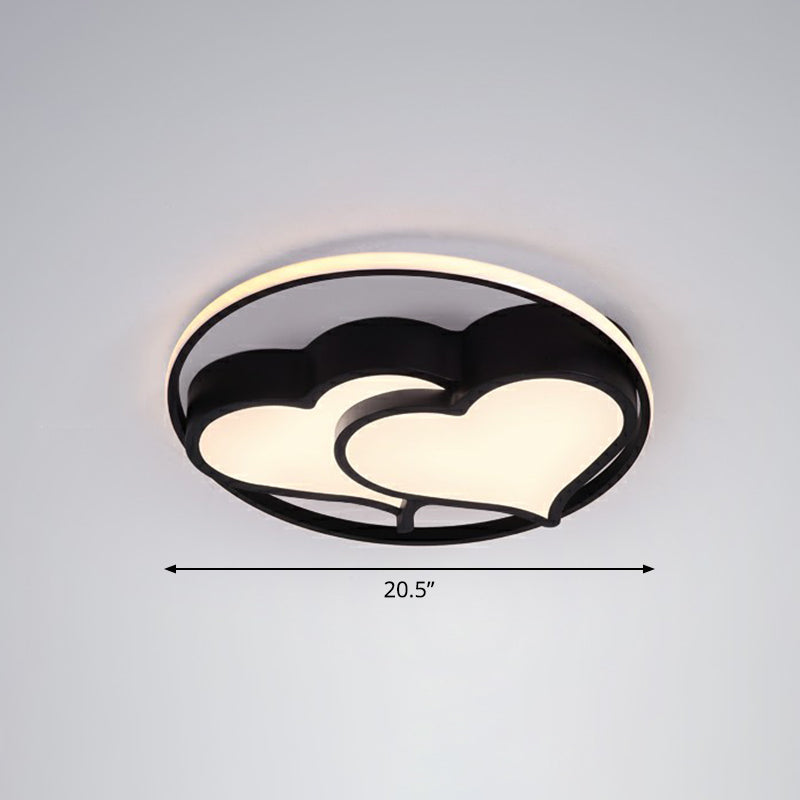 Ultrathin Led Flush Mount Bedroom Ceiling Fixture - Acrylic & Contemporary Lighting Black / Remote